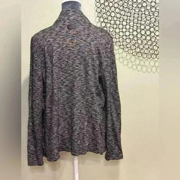 Bass & Co - Asymmetrical zip gray light cotton/polyester jacket with pockets - Picture 4 of 7